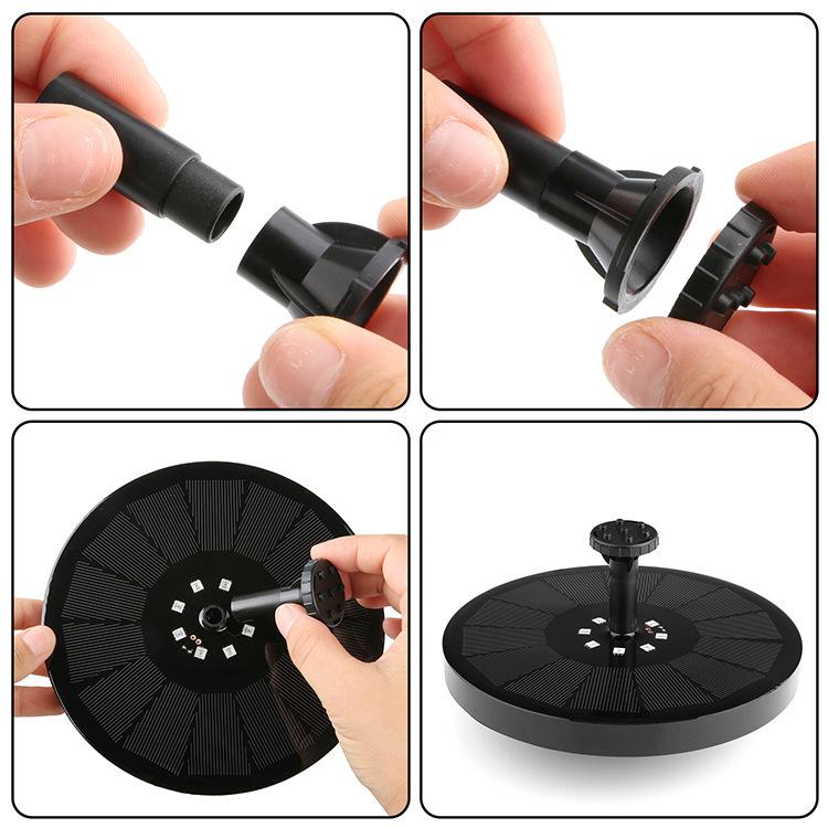 Solar Bird Bath Fountain with Lights – Energy-Saving Floating Water Feature for Gardens and Ponds