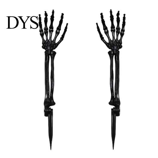 Graveyard Scene Setter 1 Pair Halloween Skeleton Hand Yard Stake, Fake Bone Ground Creepy Garden Decor Insert for Cemetery Lawn Display, Spooky