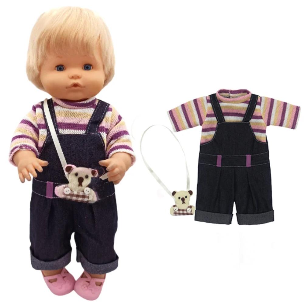 16-calowe ubranka dla lalki Nenuco w różowym swetrze, czapce i szaliku, 40 cm kostiumy dla lalek, zimowy zestaw świąteczny