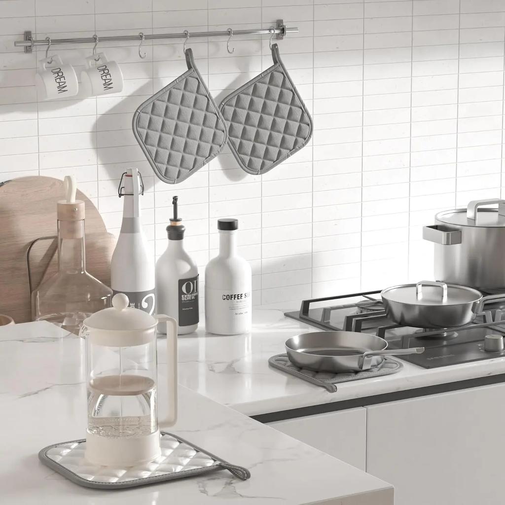 1 Stück Topflappen Hitzebeständige Topflappen Baumwolle Heißes Pad Fester Griff Topflappen Esstischmatte Topflappen Set Küchenwerkzeug