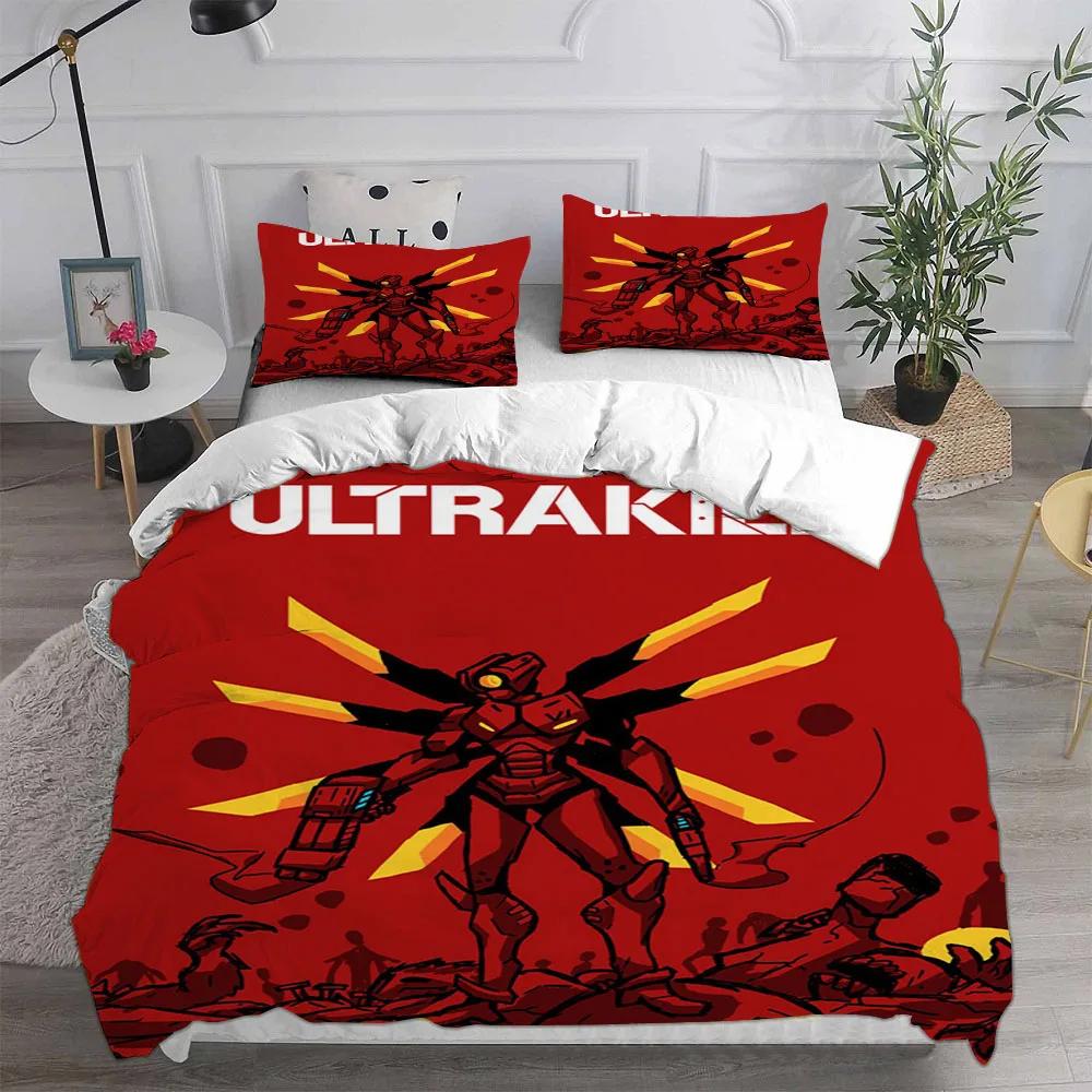 Game Ultrakill Bedding Sets Comforter Quilt Bed Cover Duvet Cover Pillow Case Eu Single Us Twin 2-3 Pieces Sets Kids Adult Size