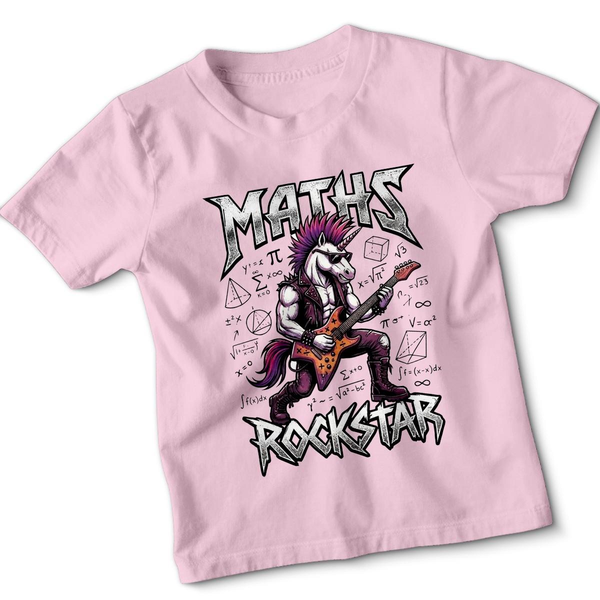 Maths Rockstar Mathematics Education Unisex Kids T-Shirt Funny Graphic Tee 150