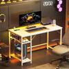 Computer Desk, with Power Sockets - White