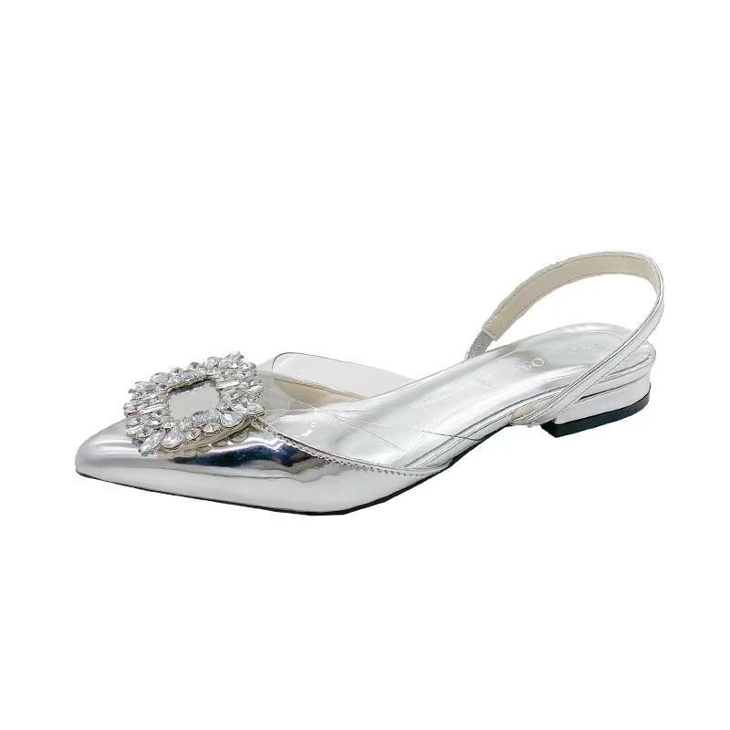 Womens Summer High Heel Shoes With Water Diamond Tapered Toe For Elegant Outfits
