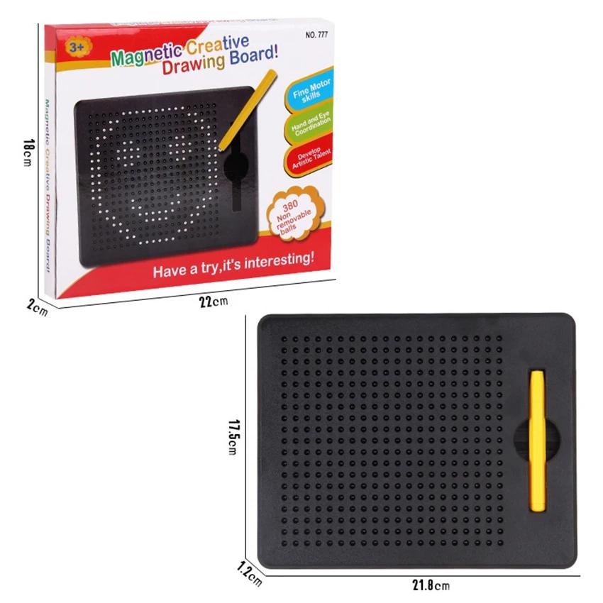 Magnetic Tablet Magnet Drawing Board Steel Bead Stylus Pen Pop Bead Learning Educational Writing Gift