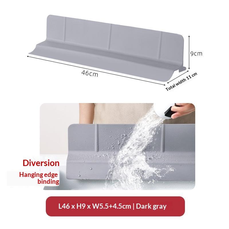 Multiple Purpose Elastomer Water Dam Guard Flexible Seal Ribbon For Kitchen Bathroom Sink Unequipped Required