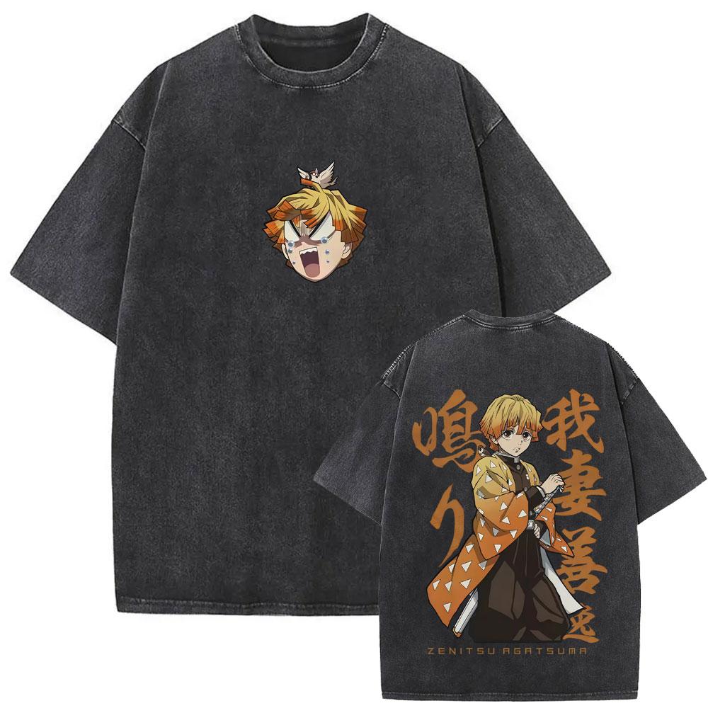 Anime Demon Slayer Tsugikuni Yoriichi Graphic T Shirt Men Women Clothing Casual Oversized T-shirts Harajuku Trendy Streetwear