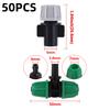 10/50Pcs Adjustable Grey Sprayer Nozzle Kits 4/7mm Hose 2-way 3-way Drip-irrigtion Sprinklers Garden Lawn Atomization Cooling