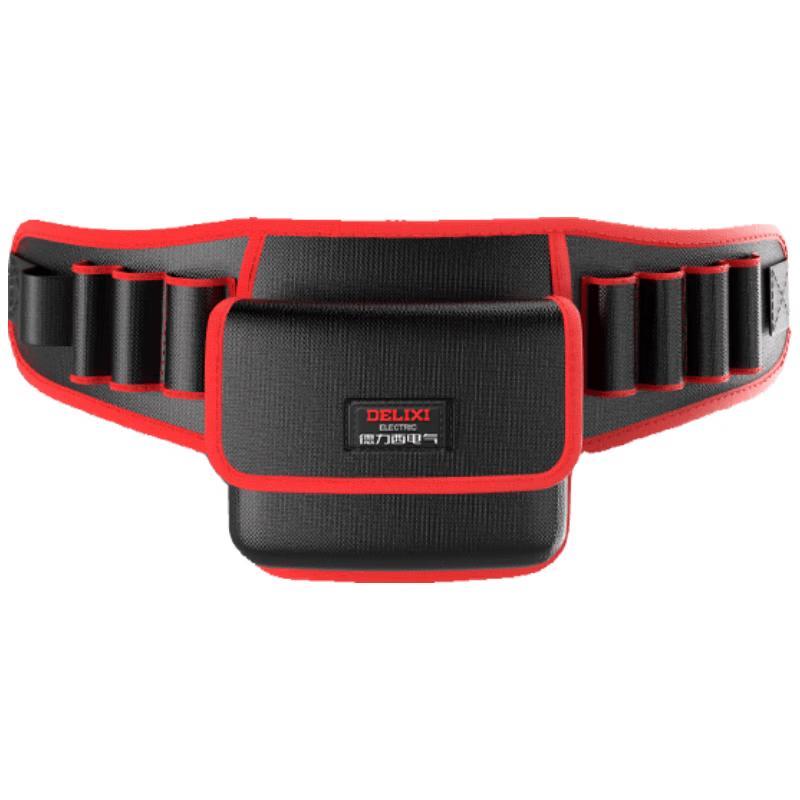 DELIXI ELECTRIC 7-Slot Tool Waist Bag Kit