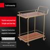 Modern 2-Tier Champagne Gold Serving & Bar Cart