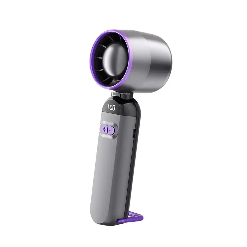 Portable Handheld Fan Turbo High Speed Cooling Mini Fan Digital Display Cold Air for Makeup Travel Camping Outdoor Use Gifts