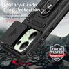 For Xiaomi Poco M6 Pro 4G Case Slide Camera Armor Phone Case For Poko Little M 6 6M PocoM6 M6Pro Magnetic Holder Ring Back Cover
