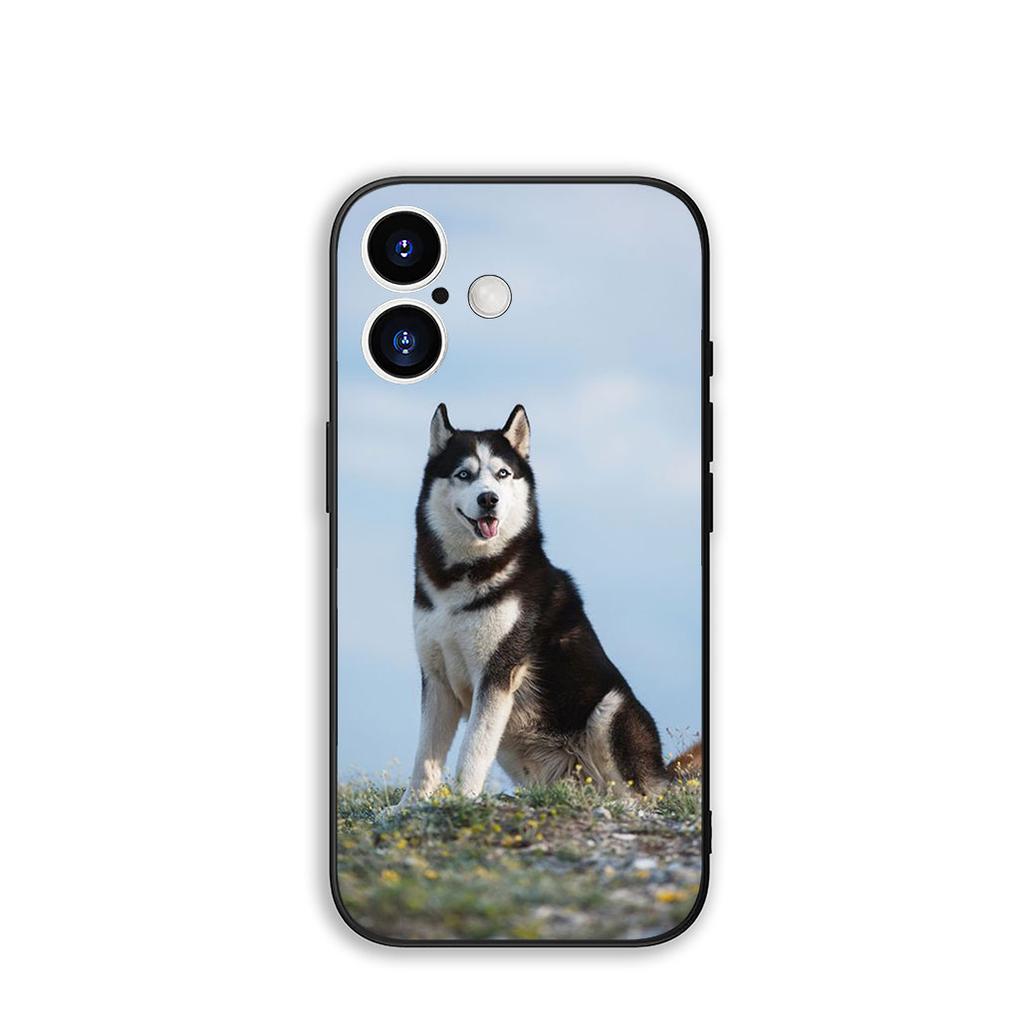 Phone Cover Lovely Husky Dog Funny Casing for Apple iPhone 16 15 14 Plus 13 12 Mini 17 Pro Max + ProMax 16E Air 15+ Case