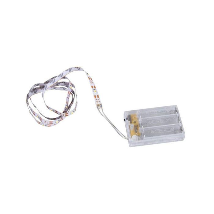 Ruban LED - BOXÉLEC - 1 mètre - Lumière blanche intense - Fonctionne avec 3 piles AA - Usage intérieur