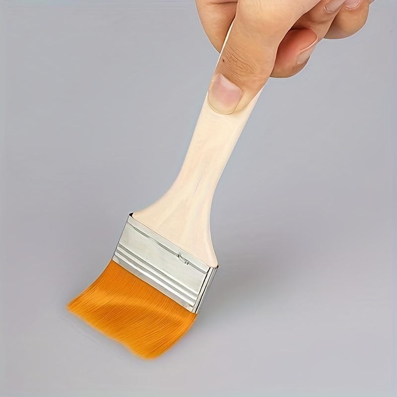5Pcs Nylon Paintbrush Set Multiple Sizes Suitable for Acrylic, Oil, Varnish, Watercolor, with Wooden Handles - Ideal Choice for and Students