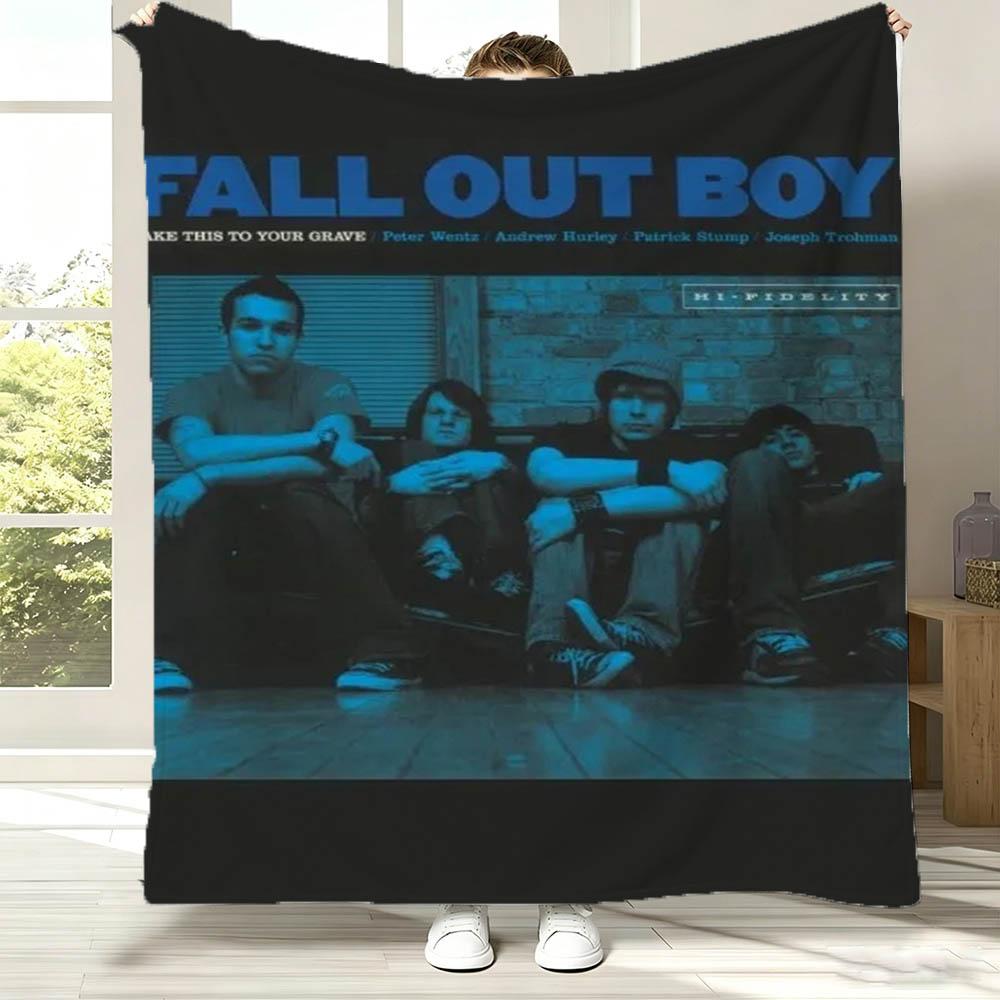 Singer 3D F-Fall Band O-Out B-Boy Band Flannel Blanket Soft Throw Blanket Art For Home Decor Bedroom Bed Sofa Picnic Fans Gift