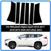 Fit For Mitsubishi Pajero Sport 2016 2017 2018     Gloss Black Pillar Post Door Trim Sticker Window Decora