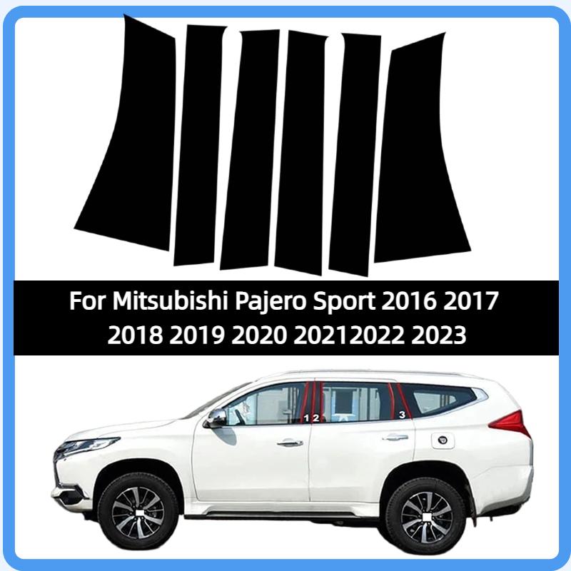 Fit For Mitsubishi Pajero Sport 2016 2017 2018 Gloss Black Pillar Post Door Trim Sticker Window Decora