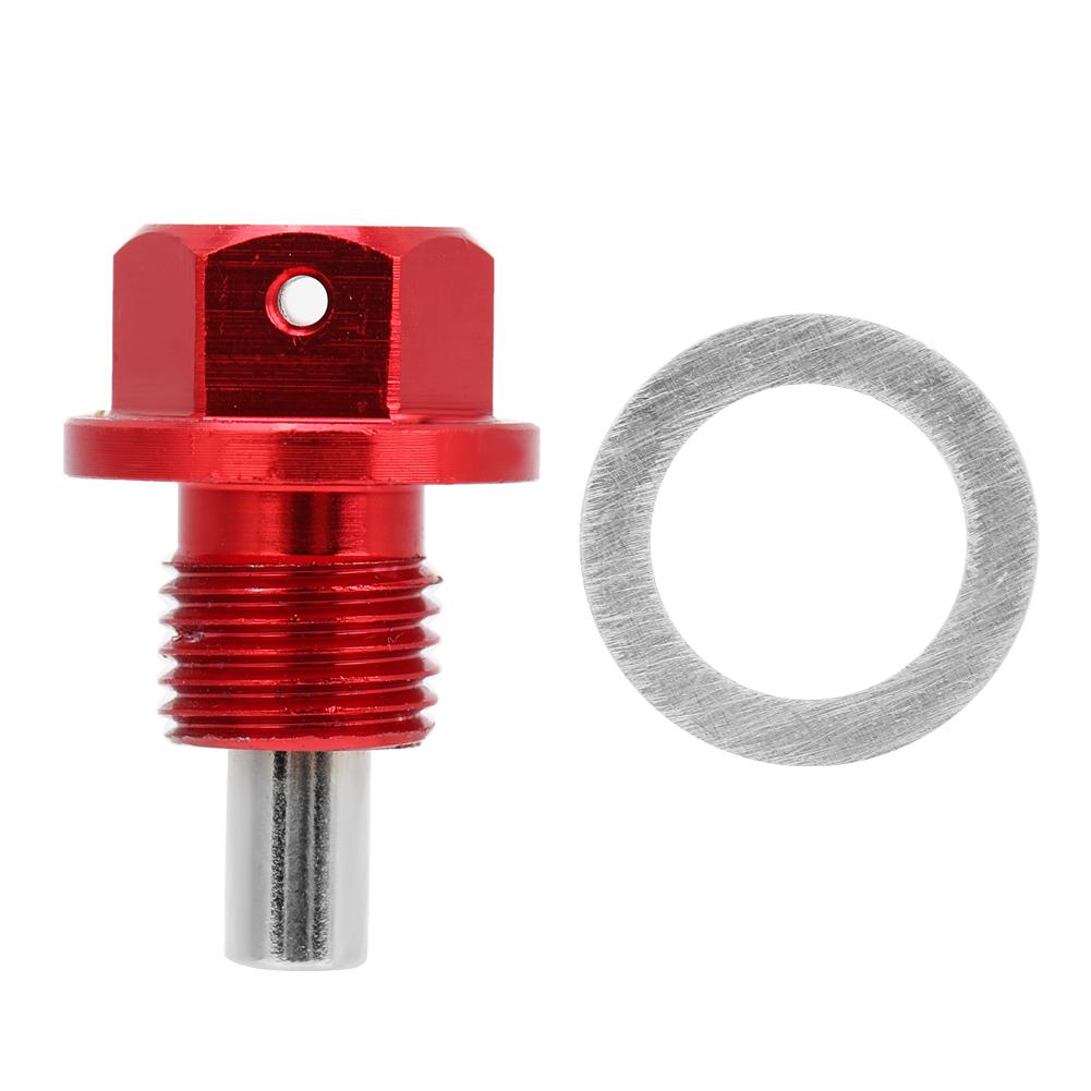 

M12 * 1.25 Красный Алюминиевый Сплав Автомобильный Магнитный Болт для Слива Масла из Поддона Двигателя