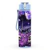 1PC Purple Forest Skull Dark Fantasy Print 750ml Color Plastic Sports Water Bottle Leakproof Flip Straw Lid Suitable for Sports Office Home Use