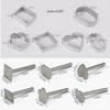 Rectangle Shape PineApple Cake Pie Biscuit Cutter Mold Pulburon Molder With Pusher Cake Decorating Tools Stainless Steel