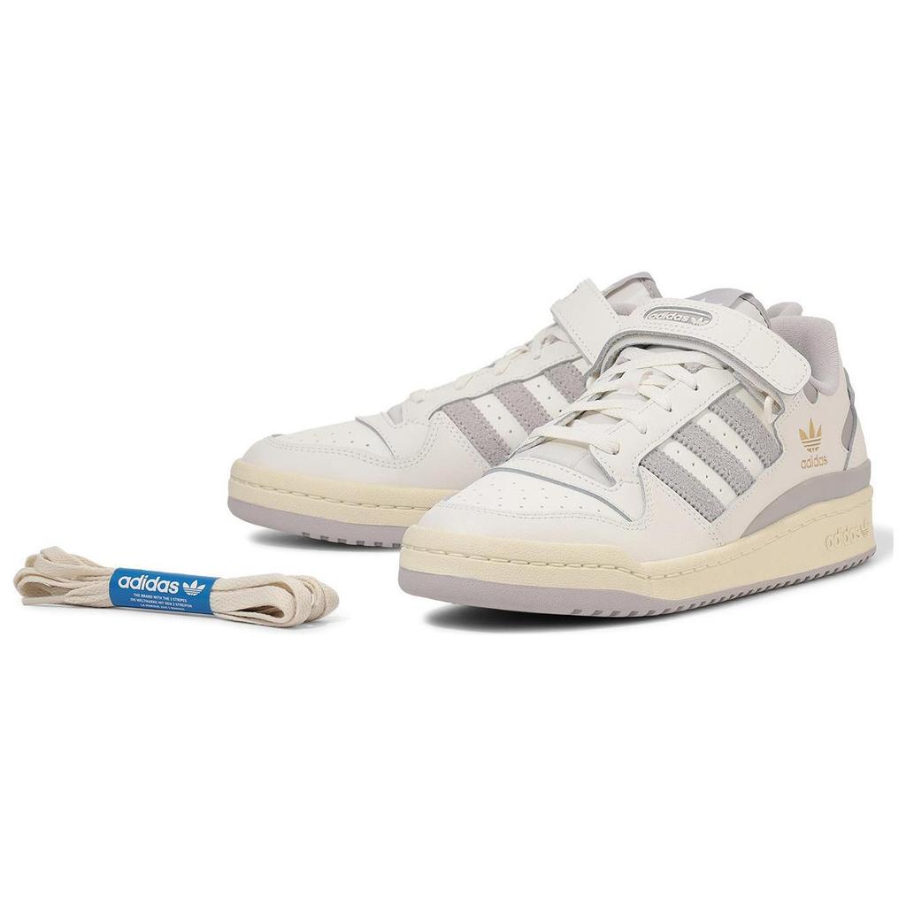 Adidas Forum Low Off White Grey Sand Unisex Sneakers Cream Clear-Sky IH7635