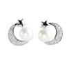 1 Pair  Star Moon Stud Earrings for Women Fashion Cute Earrings