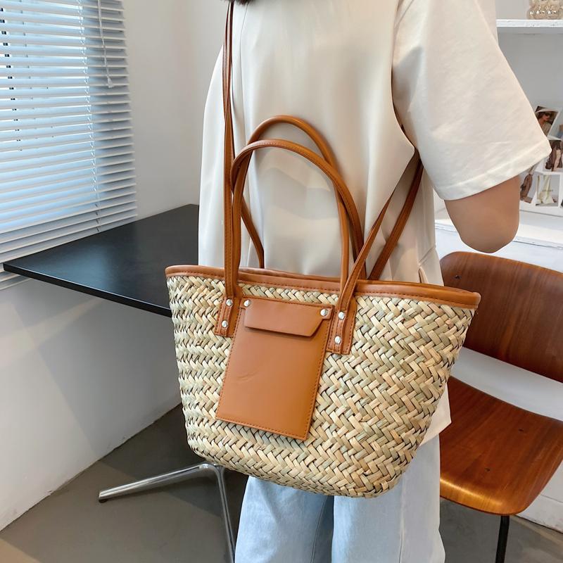 Women's Straw Bags  Shoulder Messenger Bags  Large Capacity Beach Bags  Designer  Summer Fashion  High Quality