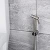 Stainless Steel Portable Bathroom Outdoor Cleaning Booster Flushing Device Bathroom Seat Toilet Spray Gun