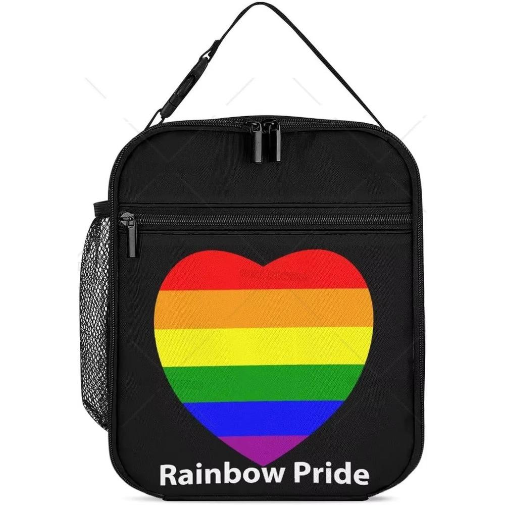 Pride Month Gay Pride Ally Brotdose für Damen Herren Niedliche Tragetasche Lunchbox mit Tasche Isolierte Taschen für Arbeit Büro Reisen Picknick