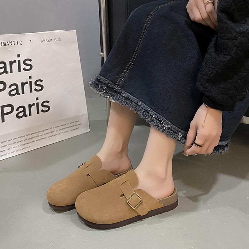 

Foreign trade large size Birkenstocks women s bag head half drag outside ins new Boken shoes casual thick sole heightening cool slippers 35 малиновый