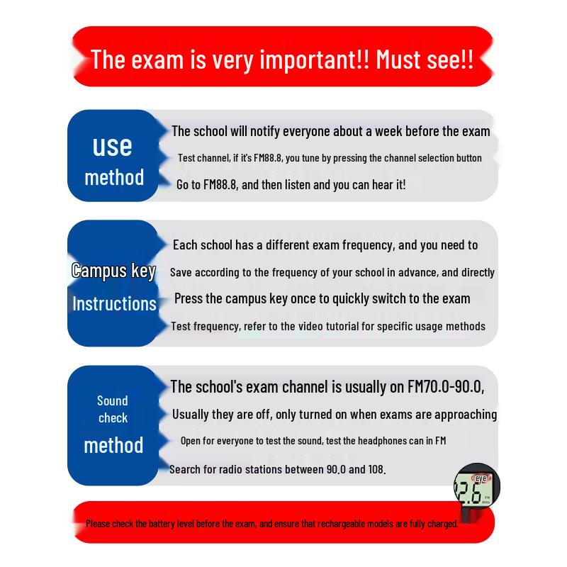 Cuffie Wireless FM Yinmai F4 per Esami