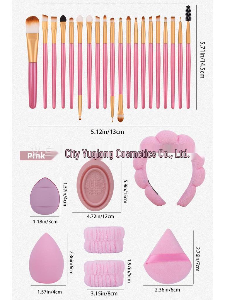33-Piece Makeup Brush Set with Super Soft Beauty Sponge and Eyeshadow & Foundation Brushes