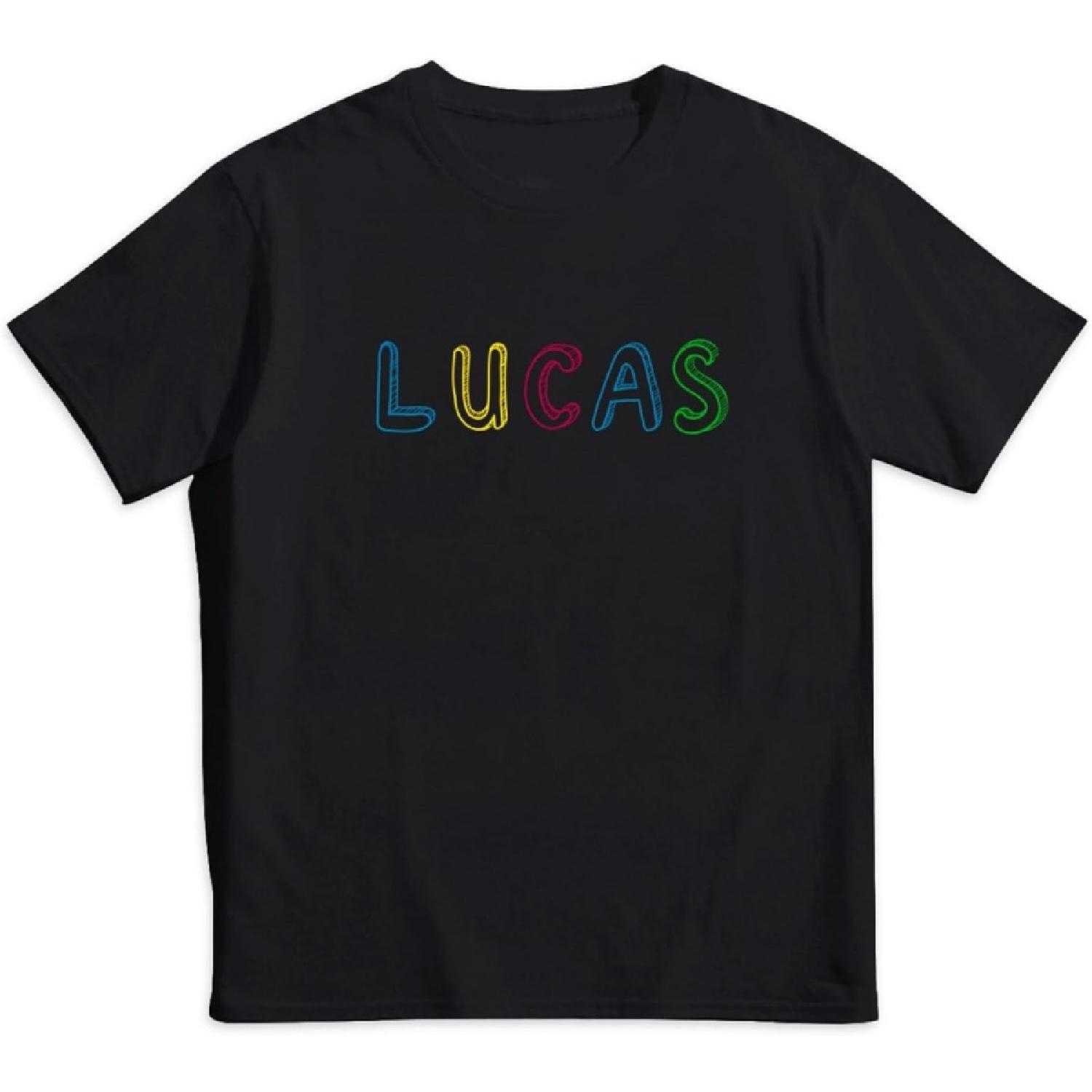 Персонализированная детская футболка с индивидуальным именем, милые мультяшные, креативные дизайны букв - Очаровательная футболка для мальчиков и девочек S