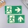 New 1 Luminous Exit Sign - Emergency Evacuation Safety Wall Decal, Photoluminescent Fire Evacuation Indicator With Green Border