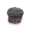 Korean ins plaid octagonal hat women's autumn new wide-brimmed fashionable versatile face newsboy hat