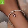 Pink Love Diy Bracelet Necklace Pendant, Girl Dream Sweet Wind S925 Sterling Silver Beads