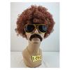 Hippie Cosplay Fantasy Afro Hair Wigs Eyeglasses Necklace 70S 80S Disco Party Disguise Costume Accessories Men Fantasia Props