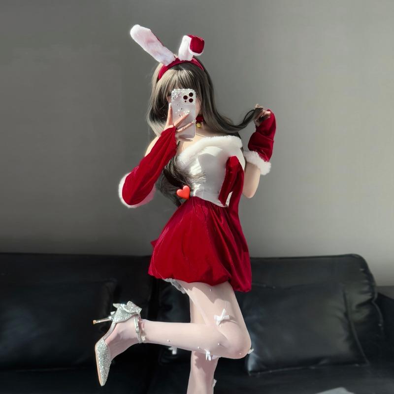 Sexy Golden Velvet Sex Christmas Clothing Dream New Wear Sex Lingerie Cosplay Hot Uniform Woman
