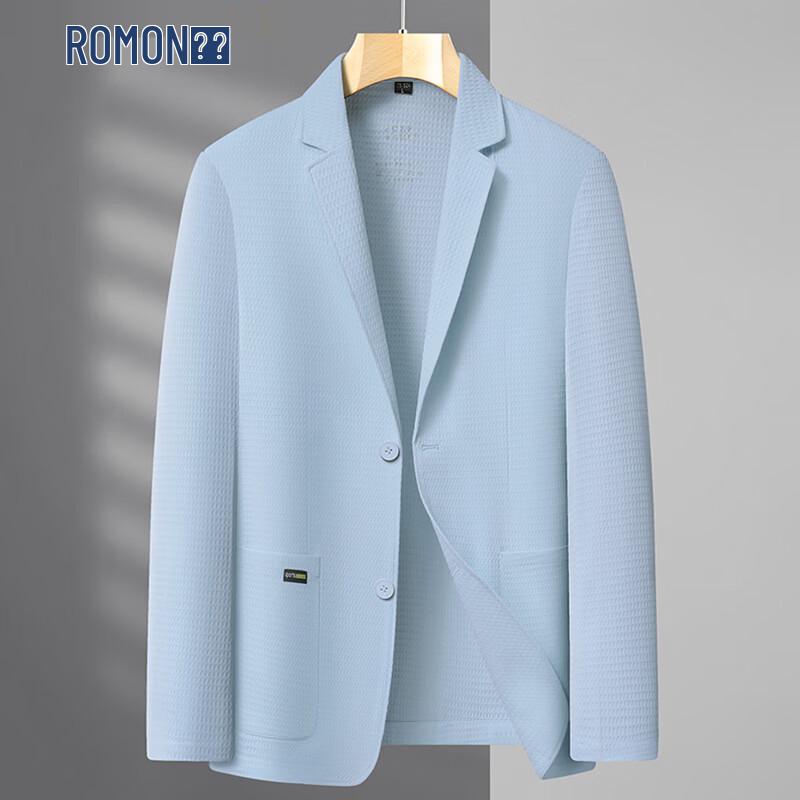 ROMON Men s Summer Lightweight Ice Silk Business Casual Blazer 175/L