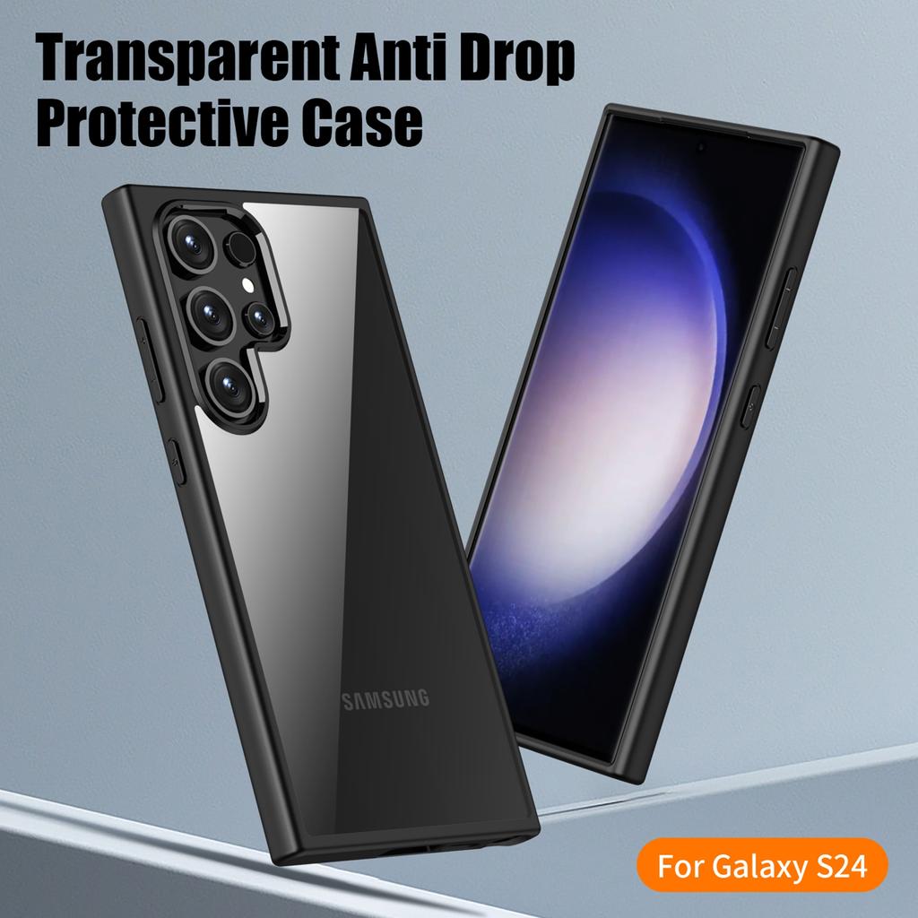 Armor Bumper Case for Samsung S24 Case S24 Plus Crystal Clear TPU PC Hybrid Shockproof Cover for Samsung Galaxy S4 Ultra Case