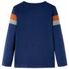 T-shirt enfants à manches longues bleu marine 92/104/116/128/140