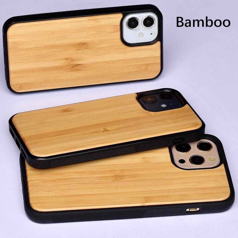 Holz-Handyhülle Natur Massivholzgehäuse für iphone 11 12 13 Pro Max, für iphone 12 Pro Hülle Holzstoßstange