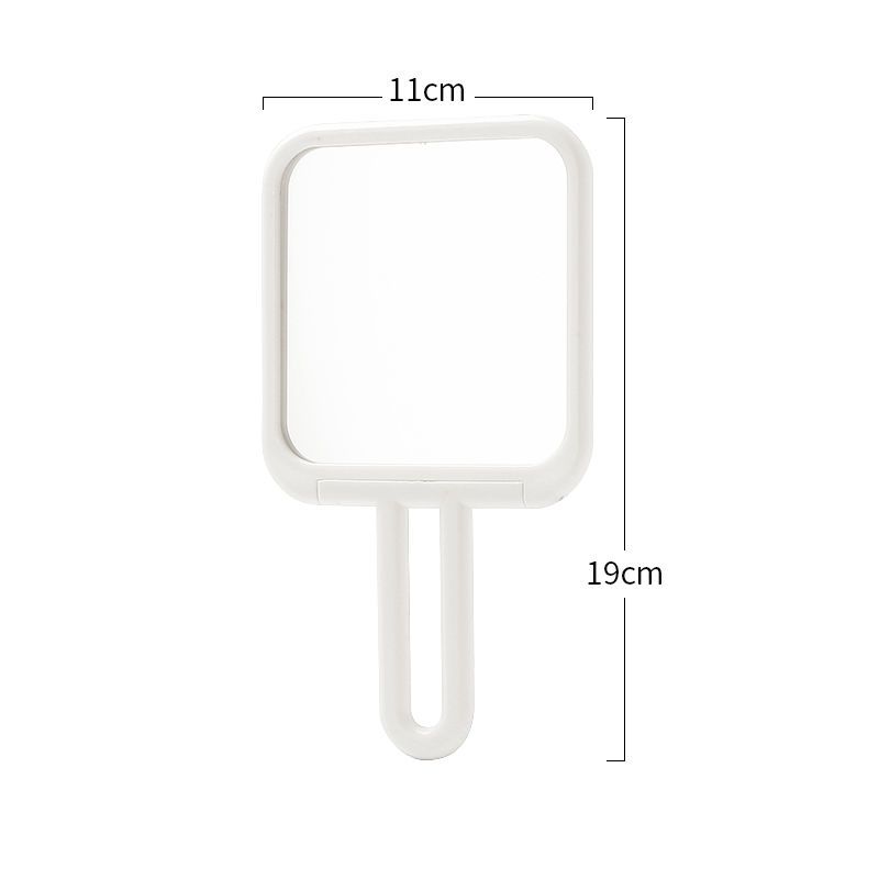 Clear Folding Handheld Makeup Mirror Dressing Mirror Student Girl Desktop Portable Dormitory Handy Cosmetic Mirror