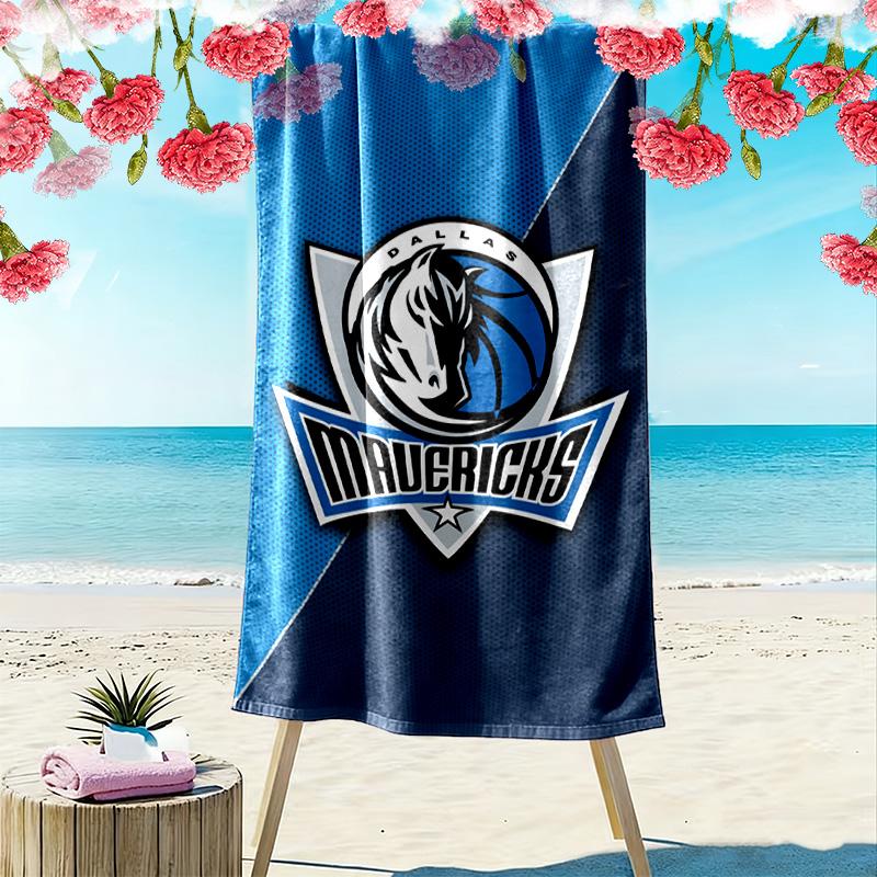 Dallas Mavericks Print Beach Towel, Large Soft Quick Dry Towel for Beach Camping Swimming