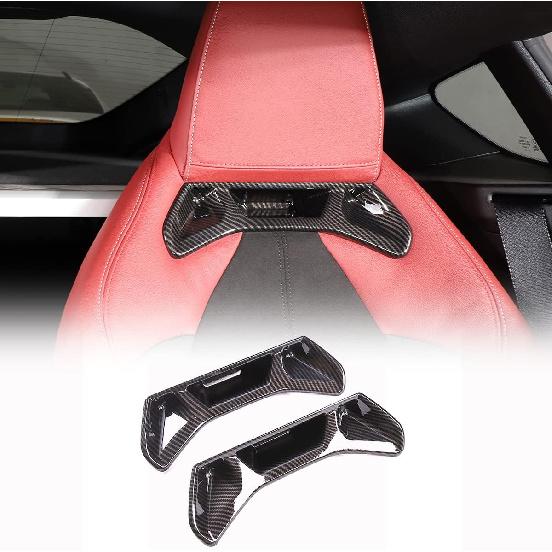 

Car Seat Backrest Trim Cover Compatible with Toyota Supra GR A90 A91 MK5 2019-2026, ABS Seat Back Protection Cover Trim Accessories 2Pcs (Red) чёрный