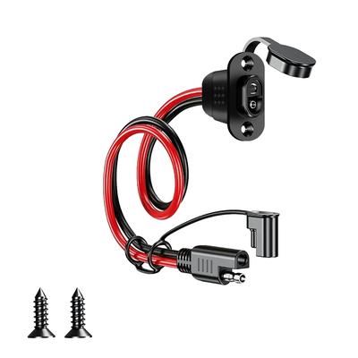 SAE Quick Connector Harness 12AWG 30CM Waterproof SAE Extension Cord Sidewall Port Male Plug To Female Socket for Charger 12-36V