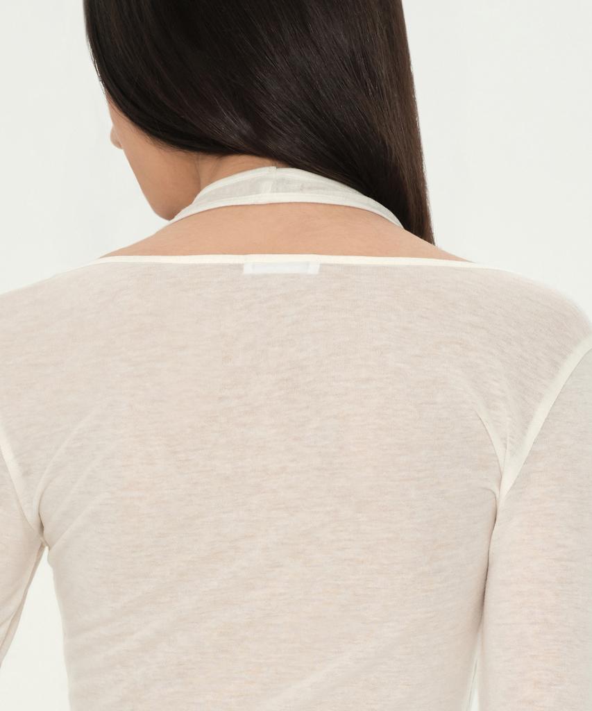 MUSINSA STANDARD WOMAN Women'S Wool Tencel Halter Layered Long Sleeve T-Shirt [Ivory]