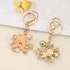 Keychain Pendant Imitation Pearls Rhinestones Inlaid Octopus Shape Key Chain with Lobster Clasp Bag Charm Backpack Accessory