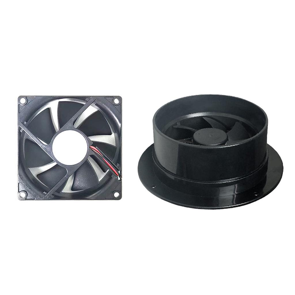 High Airflow 12V DC Inline Duct Fan For Home Ventilation Solar Powered 5.5x2.1mm Female Connector Durable ABS Plastic